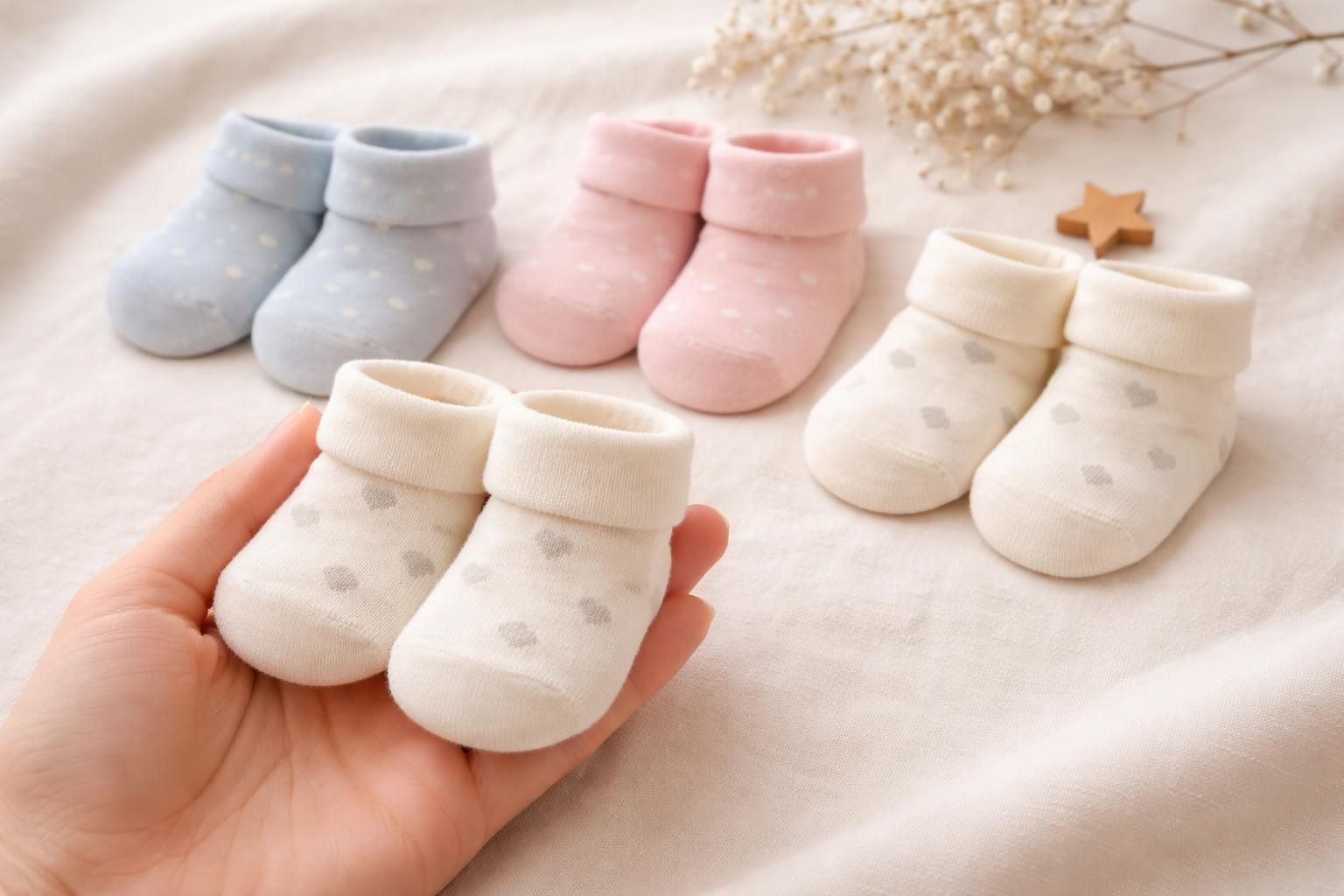 Chaussettes taille naissance : chaussette bébé guide pointure