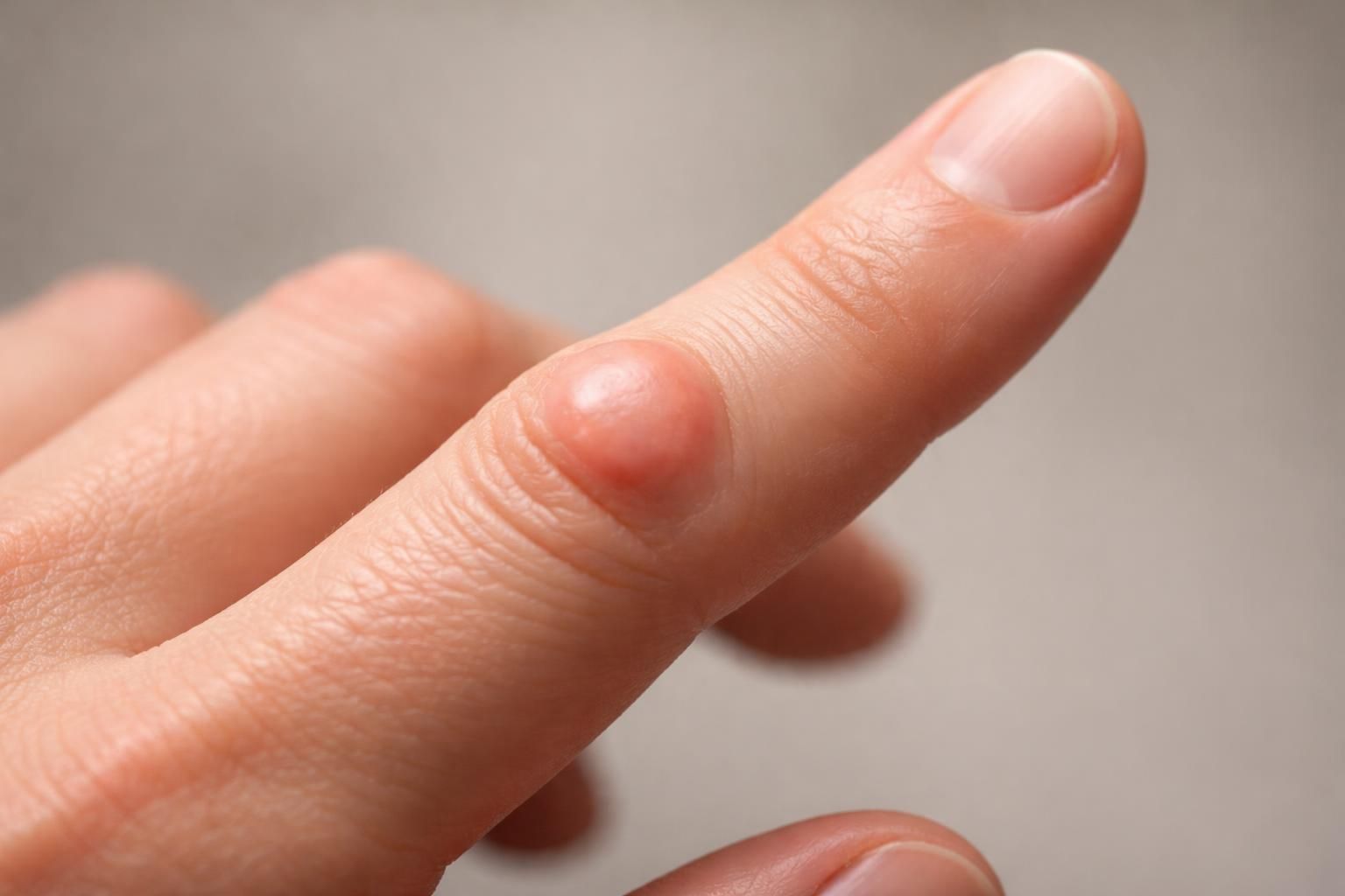 Boule sur articulation du doigt